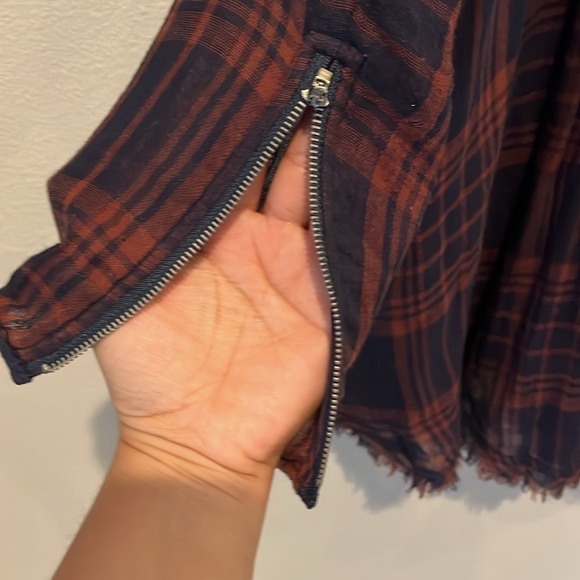 FREE PEOPLE "SWING ME BABY" PLAID TUNIC DRESS SIZE LARGE - Picture 4 of 9